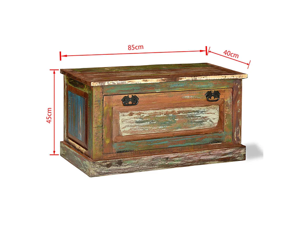 Banc de rangement de chaussures Bois de récupération