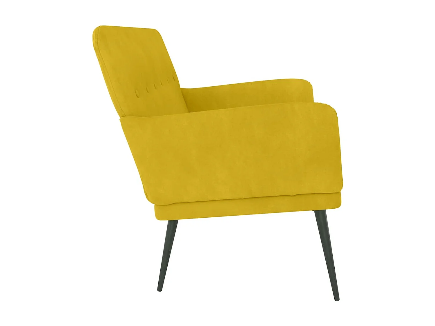 Banc Jaune 108x79x79 cm Velours