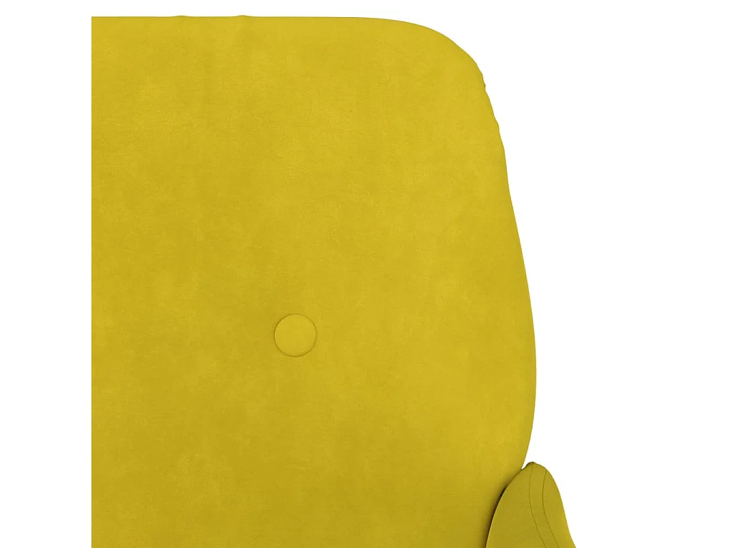 Banco 108x79x79 cm veludo amarelo