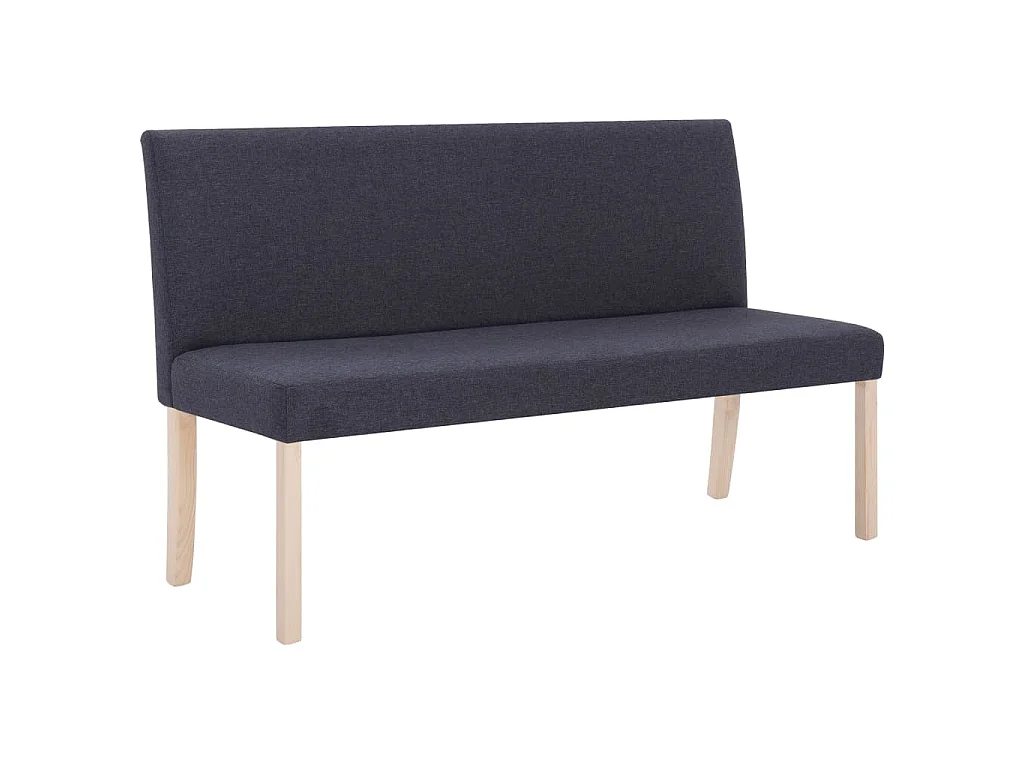 Bankje 139,5 cm polyester donkergrijs