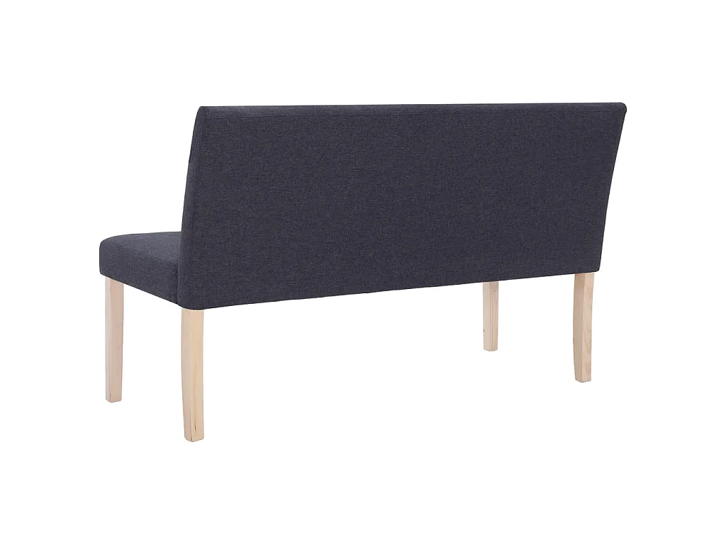 Bankje 139,5 cm polyester donkergrijs