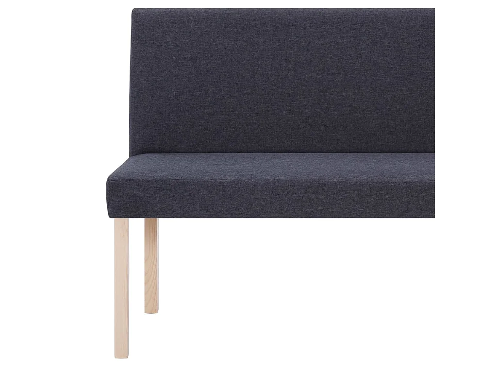 Bankje 139,5 cm polyester donkergrijs