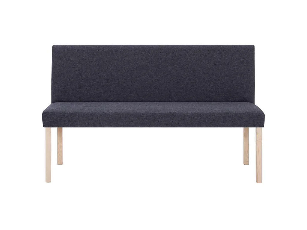 Bankje 139,5 cm polyester donkergrijs