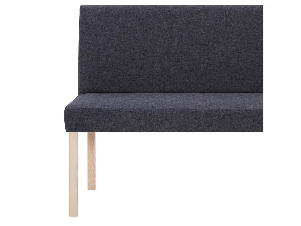 Bankje 139,5 cm polyester donkergrijs