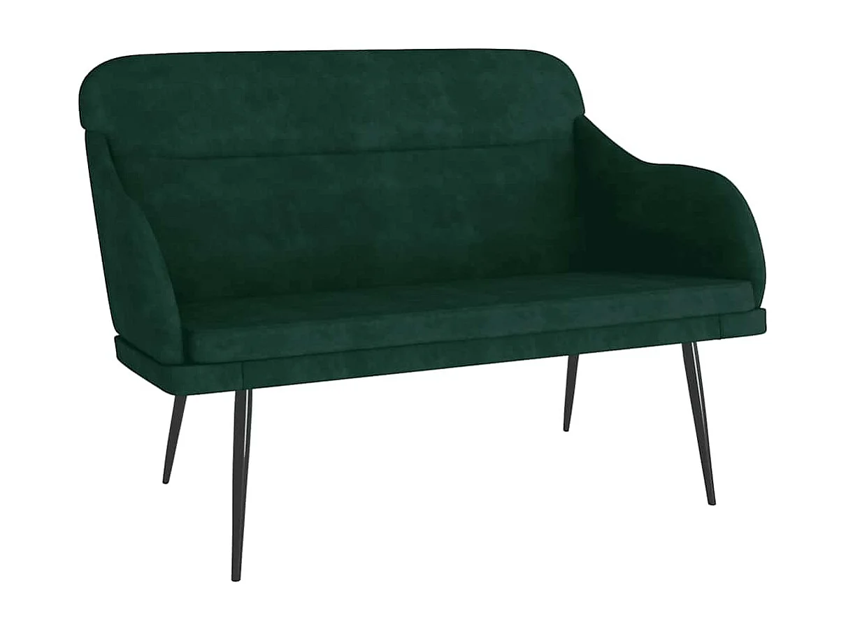 Banc Vert foncé 110x76x80 cm Velours