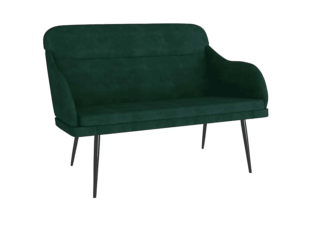 Banc Vert foncé 110x76x80 cm Velours