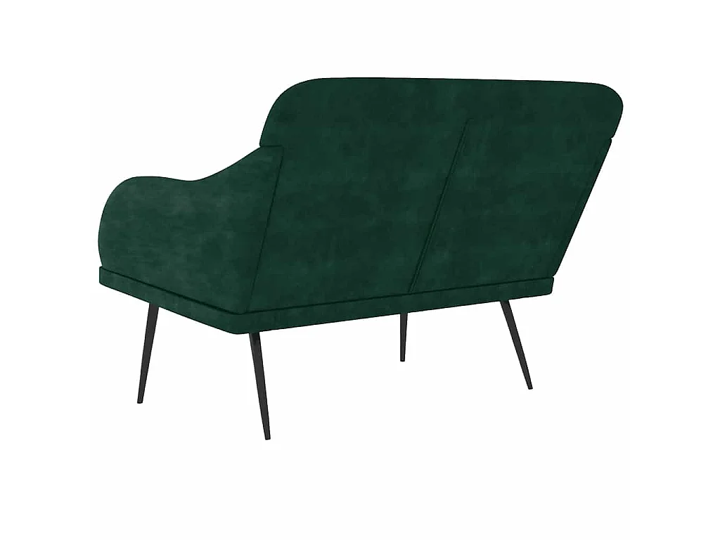 Banc Vert foncé 110x76x80 cm Velours