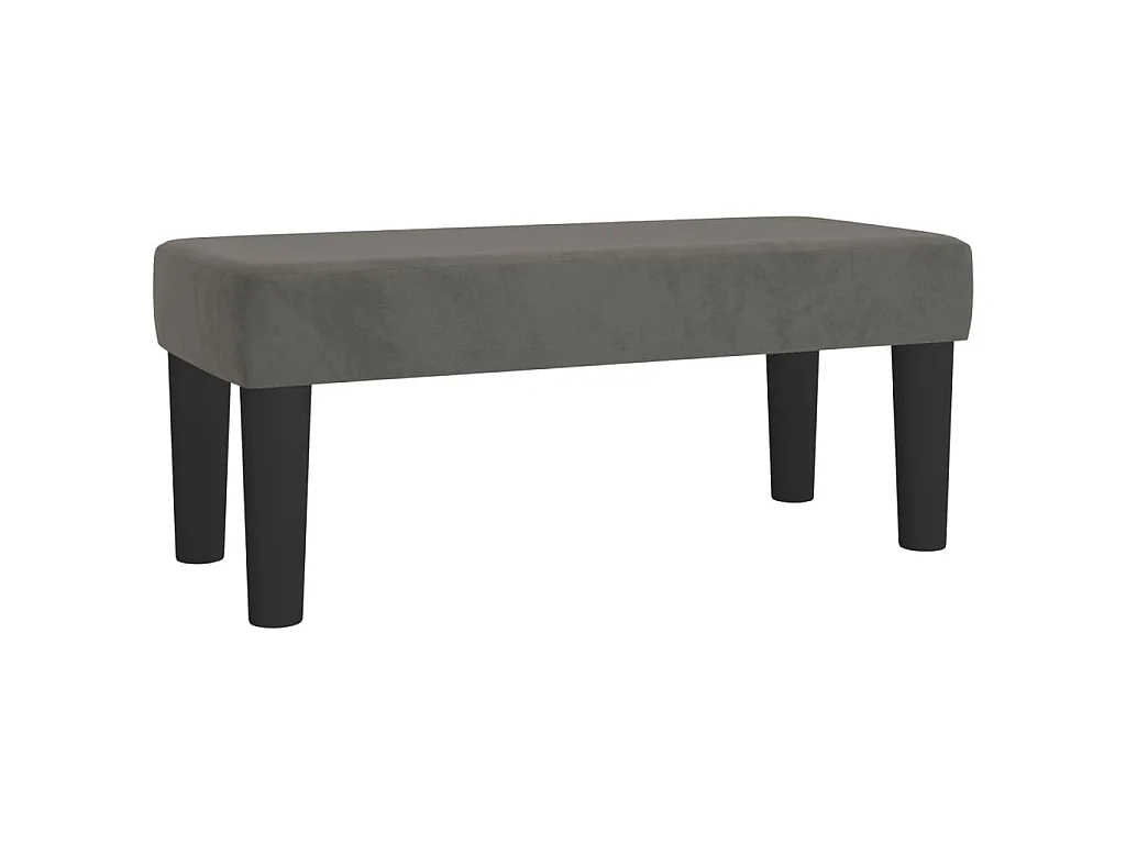 Banc Gris foncé 70x30x30 cm Velours