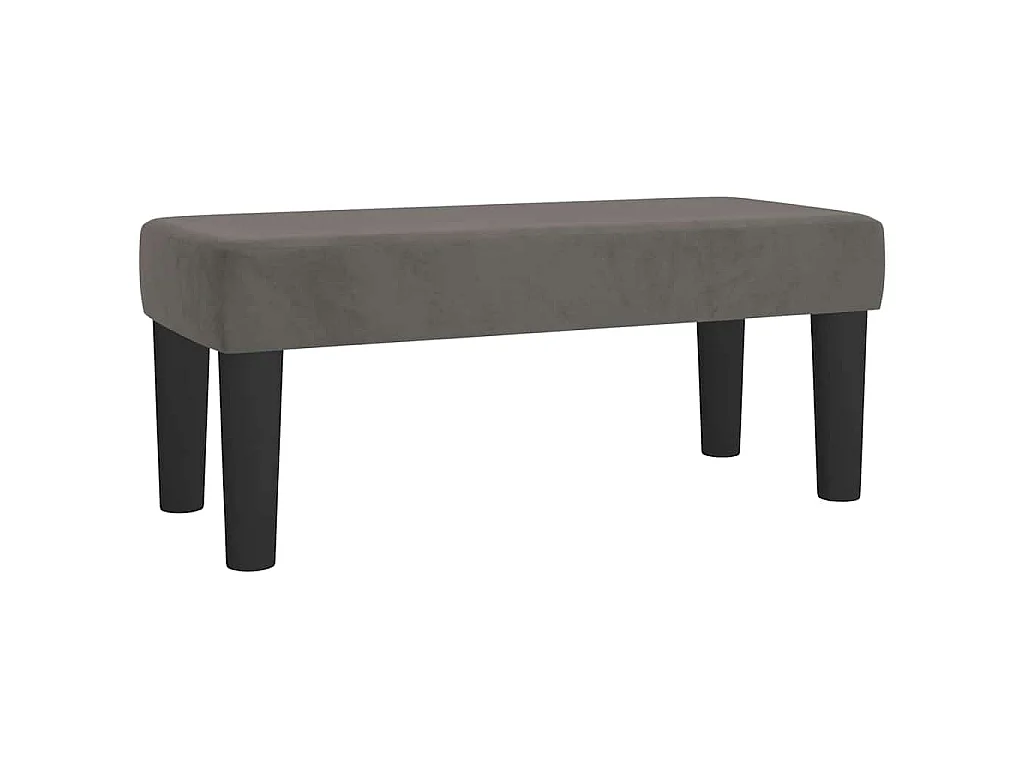Banc Gris foncé 70x30x30 cm Velours