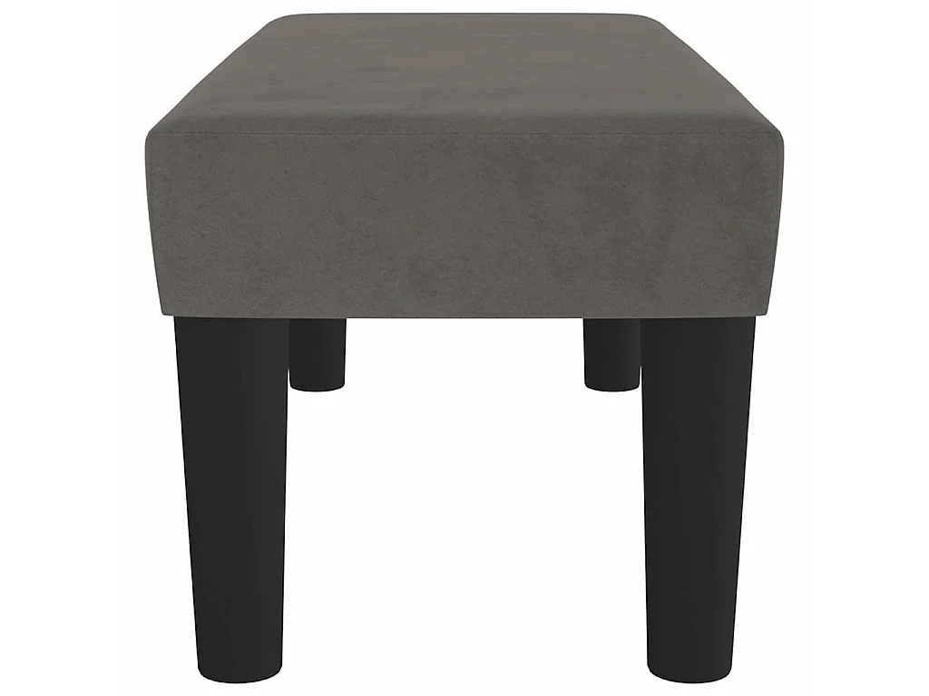Banc Gris foncé 70x30x30 cm Velours