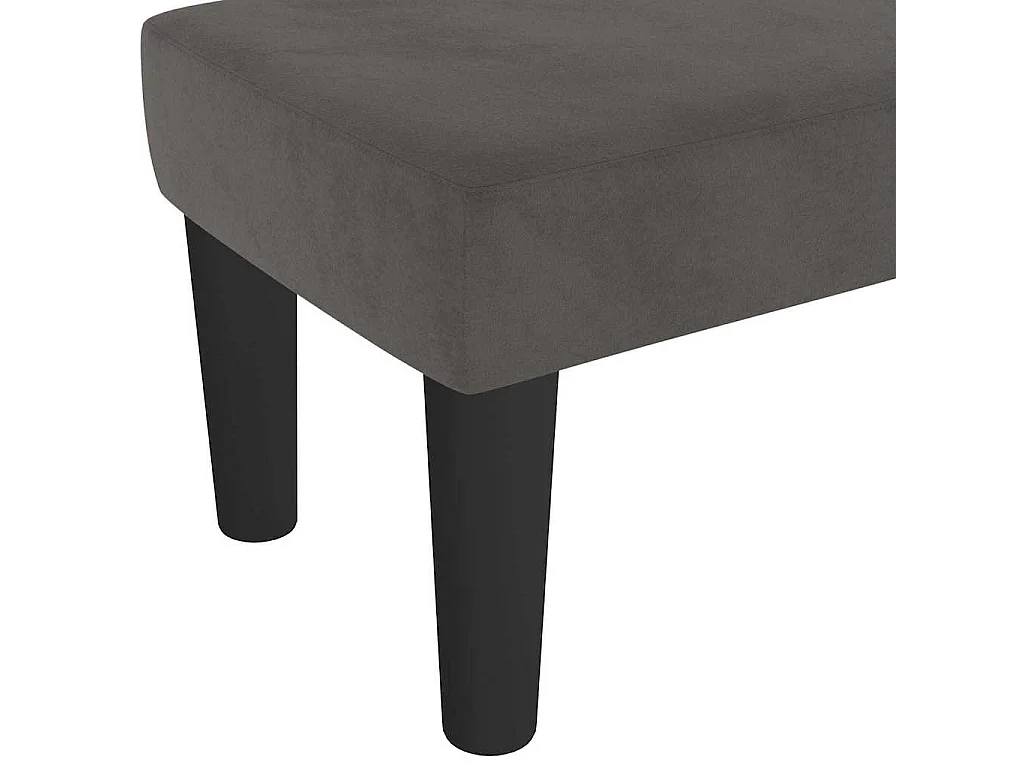 Banc Gris foncé 70x30x30 cm Velours