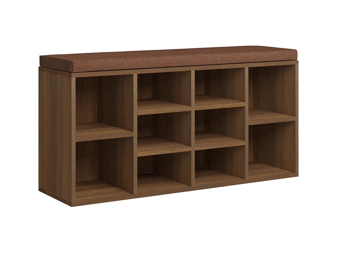 Schoenenbank 103x30x48 cm bewerkt hout bruin eikenkleur