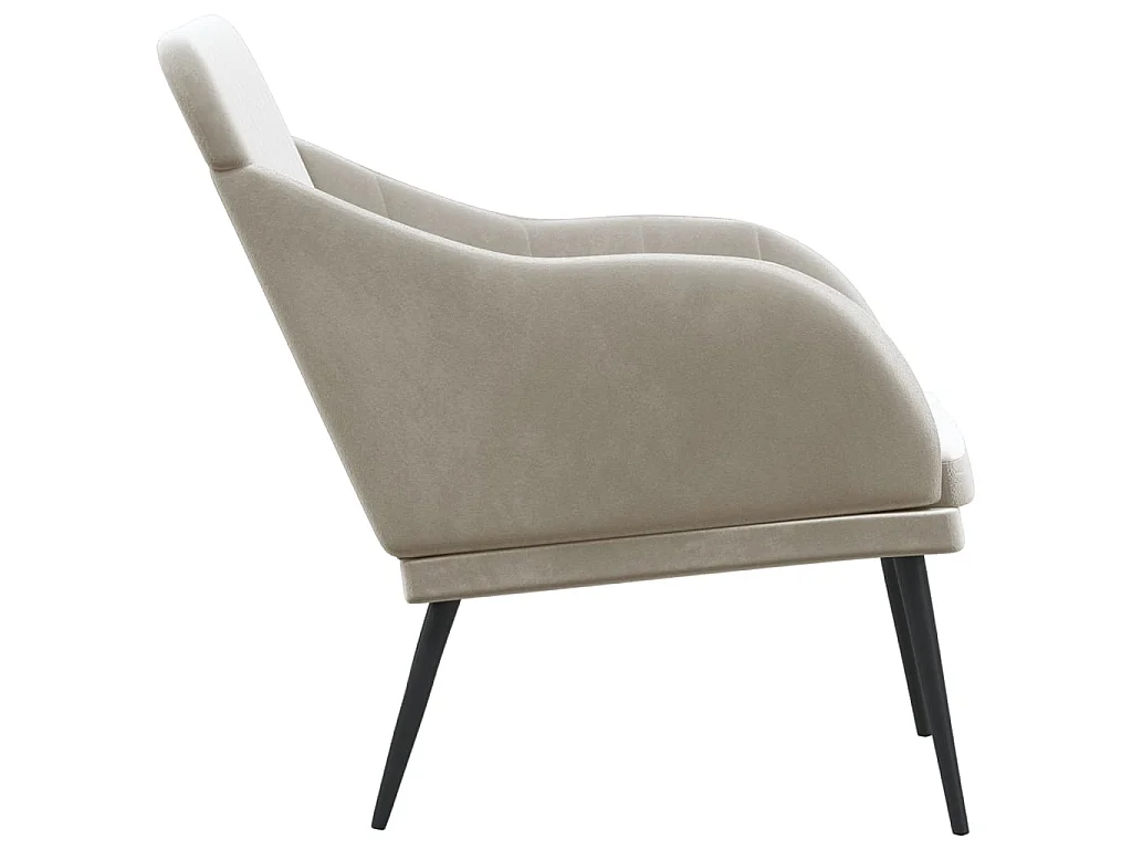 Banc Gris clair 110x76x80 cm Velours