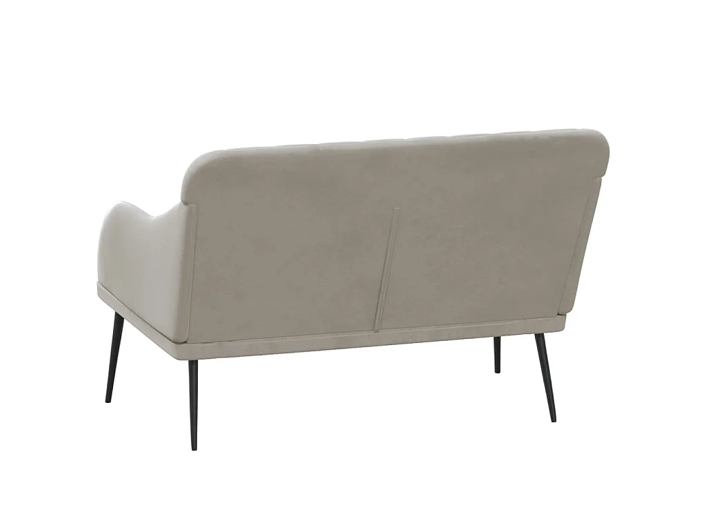 Banc Gris clair 110x76x80 cm Velours