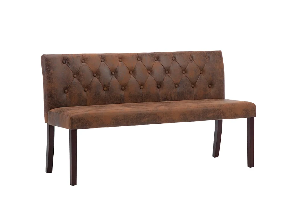 Panca 148,5 cm Marrone in Similpelle Scamosciata