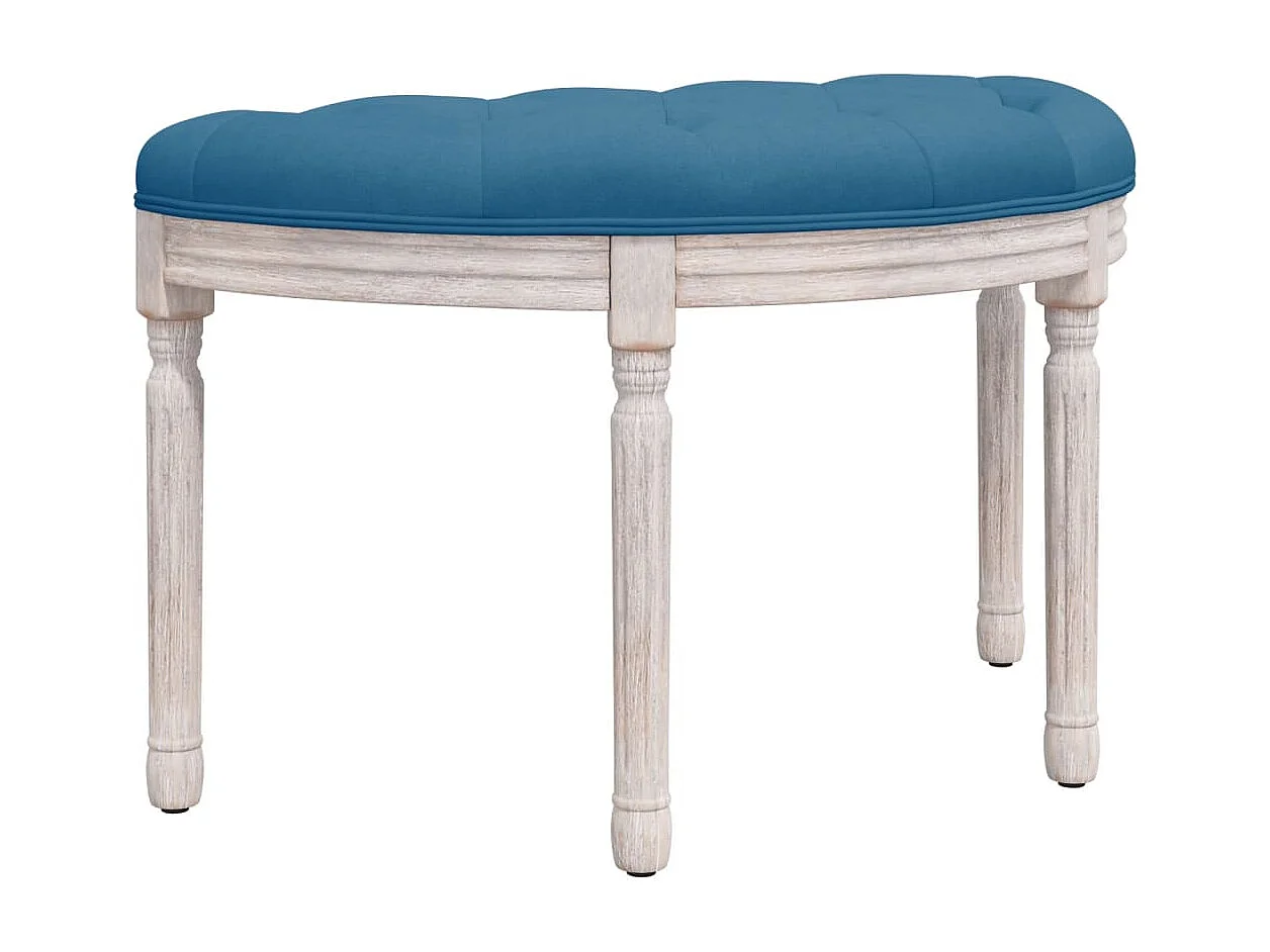 Banco de terciopelo azul 81,5x41x49 cm