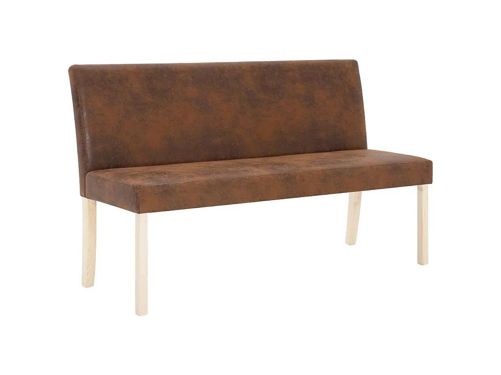 Panca 139,5 cm Marrone in Pelle Scamosciata Artificiale