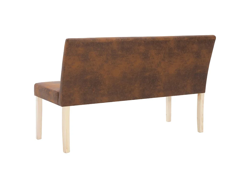 Panca 139,5 cm Marrone in Pelle Scamosciata Artificiale