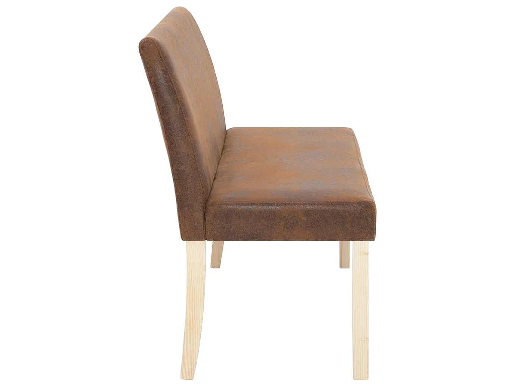 Banc 139,5 cm Marron Similicuir daim