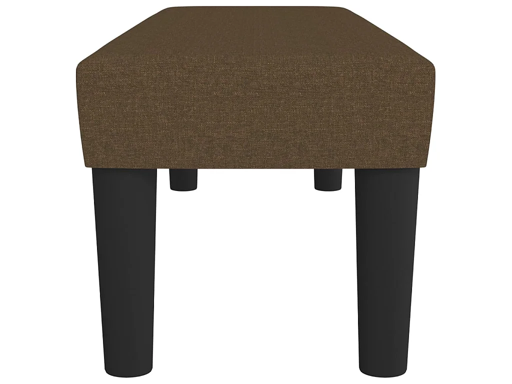 Bankje 100x30x30 cm stof donkerbruin