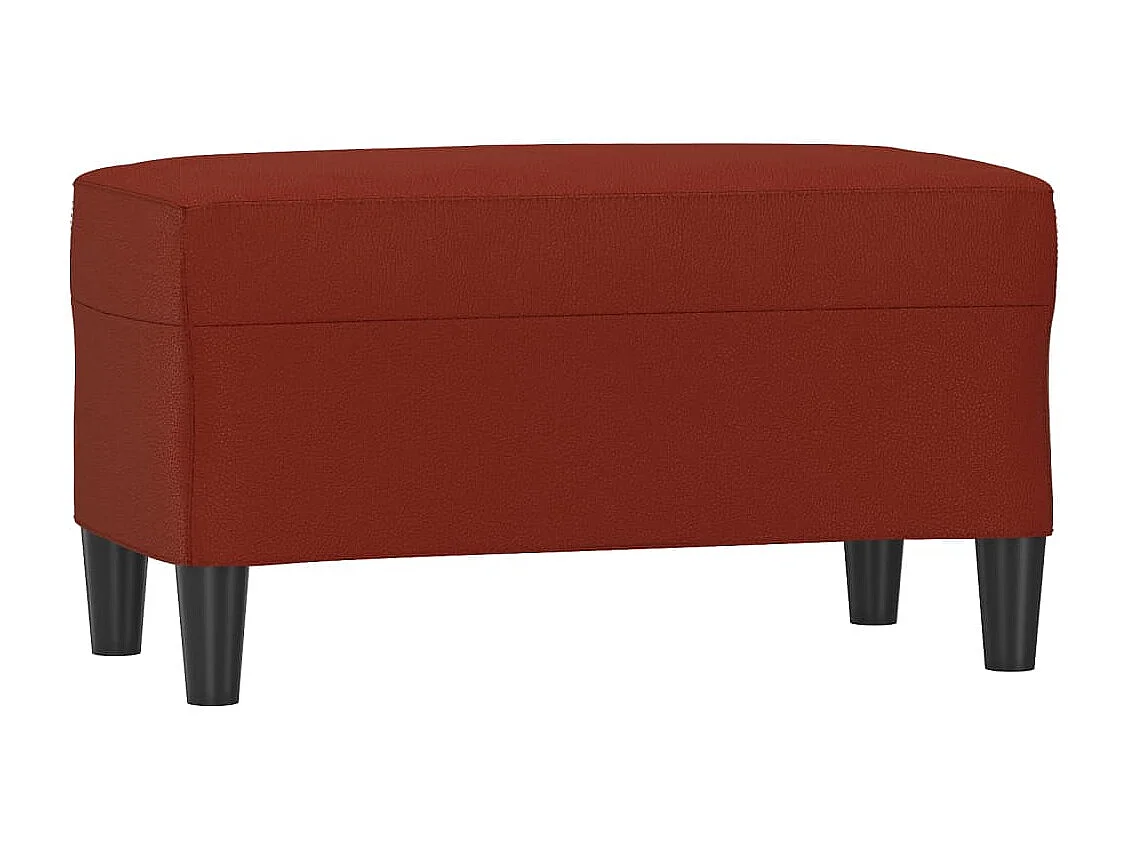 Banc Rouge bordeaux 70x35x41 cm Similicuir