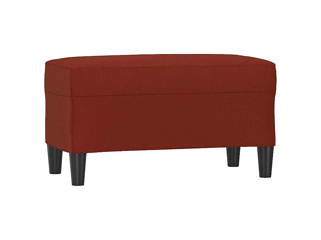 Banc Rouge bordeaux 70x35x41 cm Similicuir