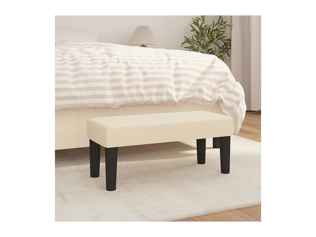 Banc Crème 70x30x30 cm Tissu