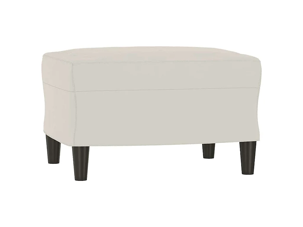 Banco 70x35x41 cm veludo cor creme