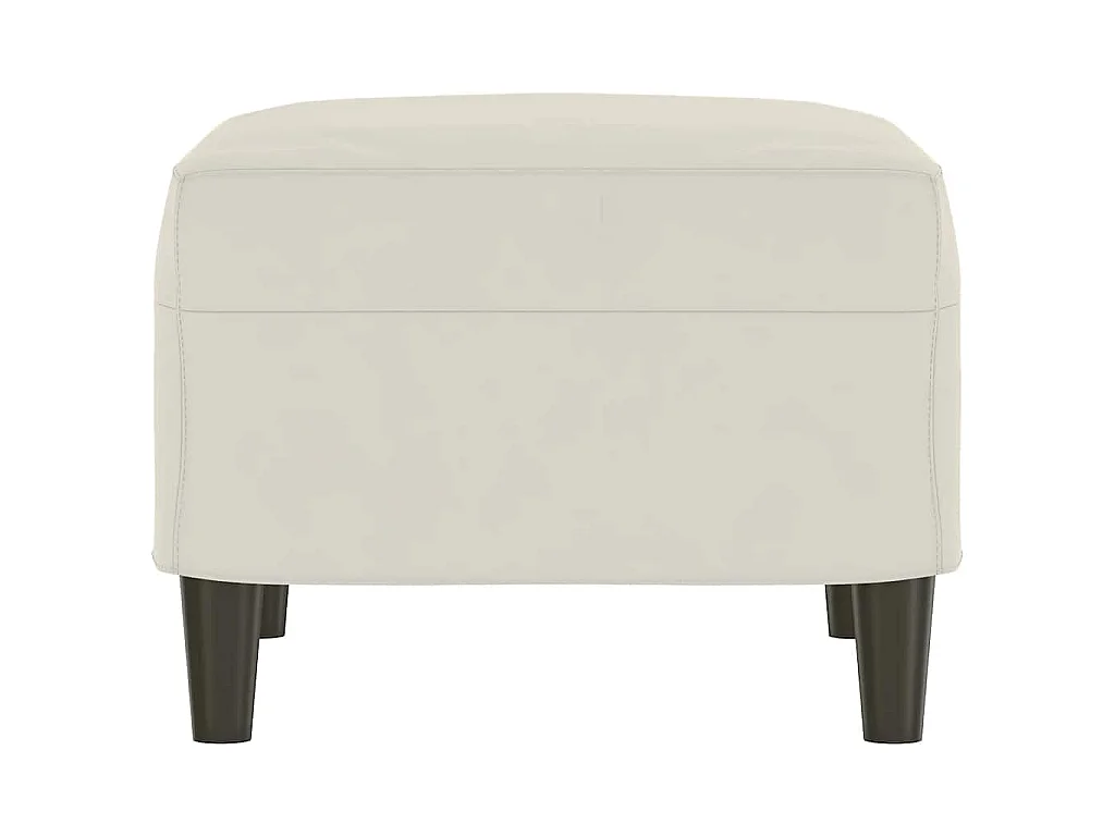 Banco 70x35x41 cm veludo cor creme