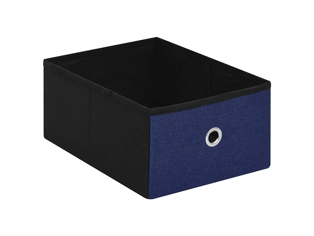 Banc de rangement pliable Bleu 76x38x38 cm Faux lin