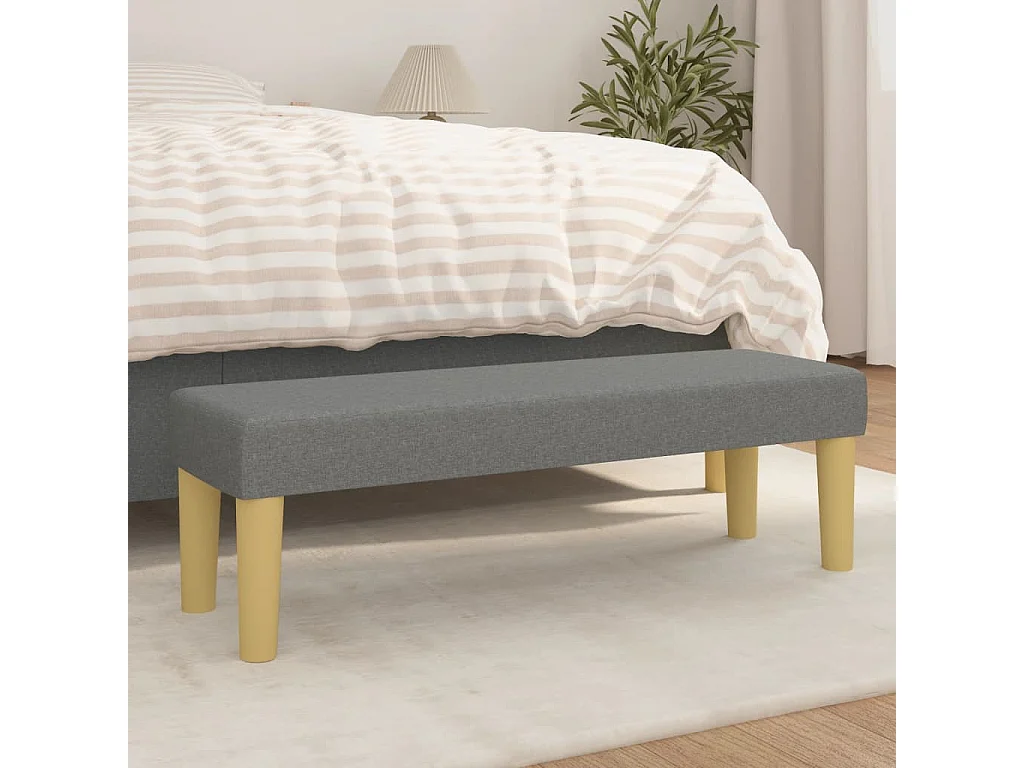 Banc Gris foncé 100x30x30 cm Tissu