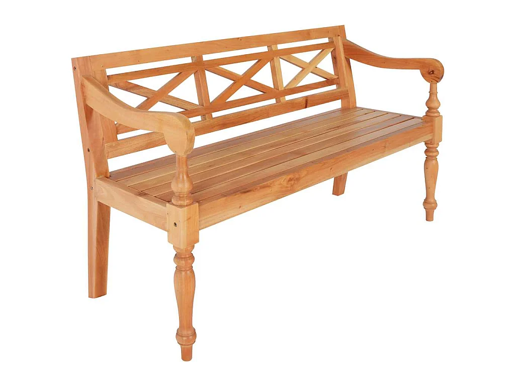 Banco Batavia madera de caoba marrón claro 123 cm