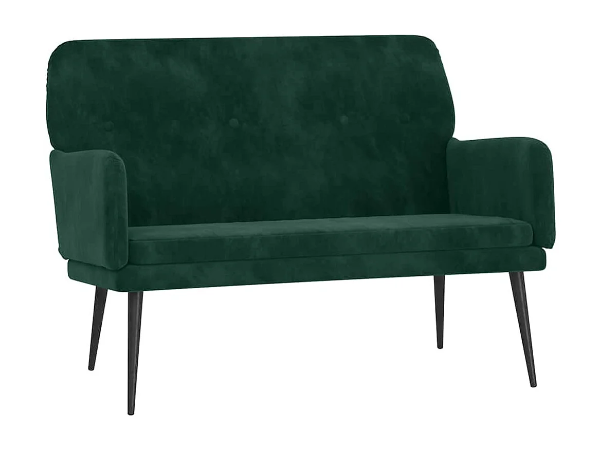 Panca Verde Scuro 108x79x79 cm in Velluto