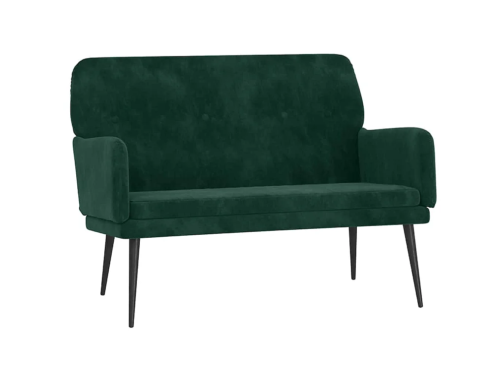 Banc Vert foncé 108x79x79 cm Velours