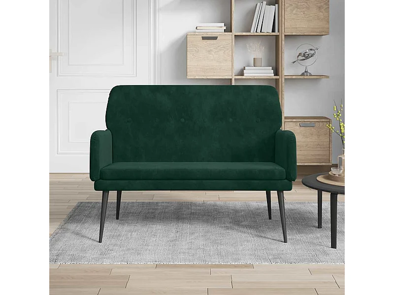 Banc Vert foncé 108x79x79 cm Velours