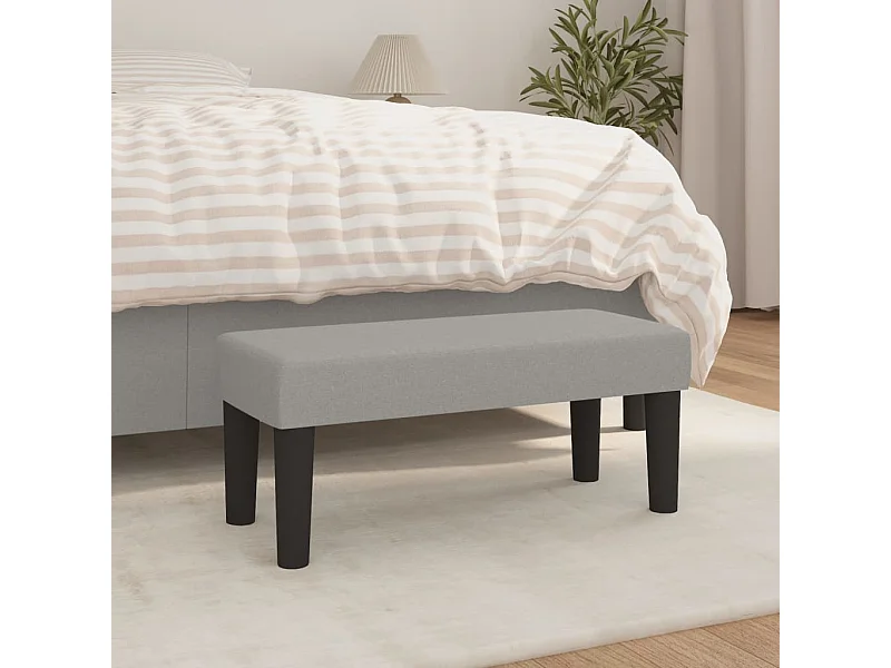 Sitzbank Hellgrau 70x30x30 cm Stoff