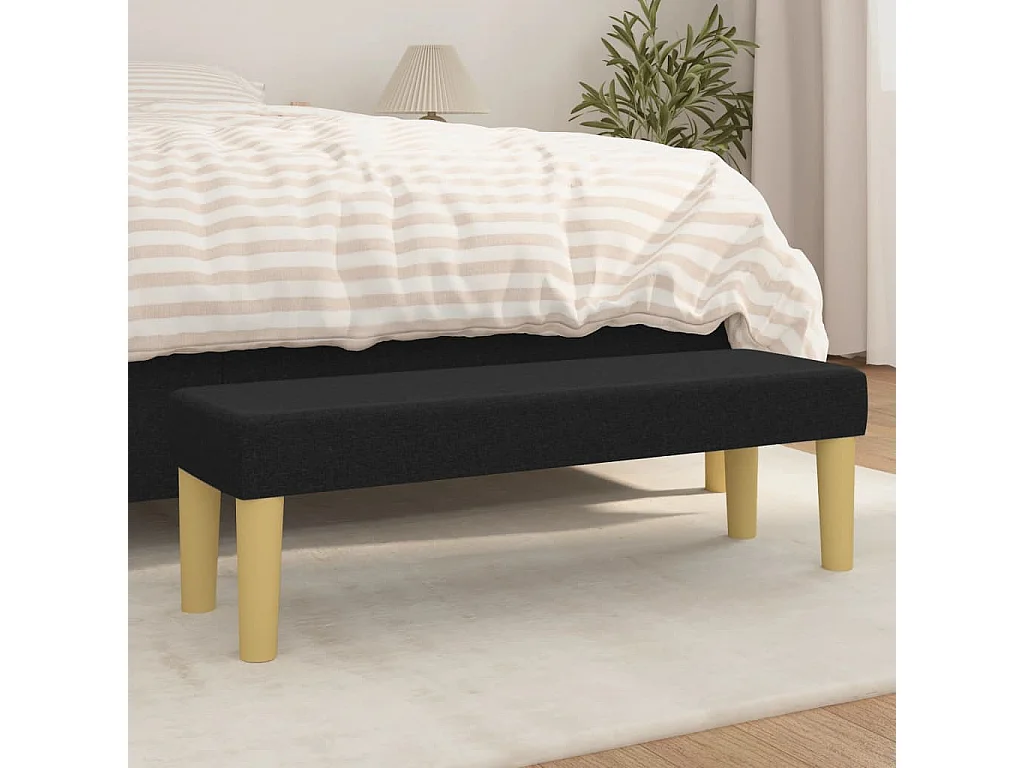 Panca Nera 100x30x30 cm in Tessuto