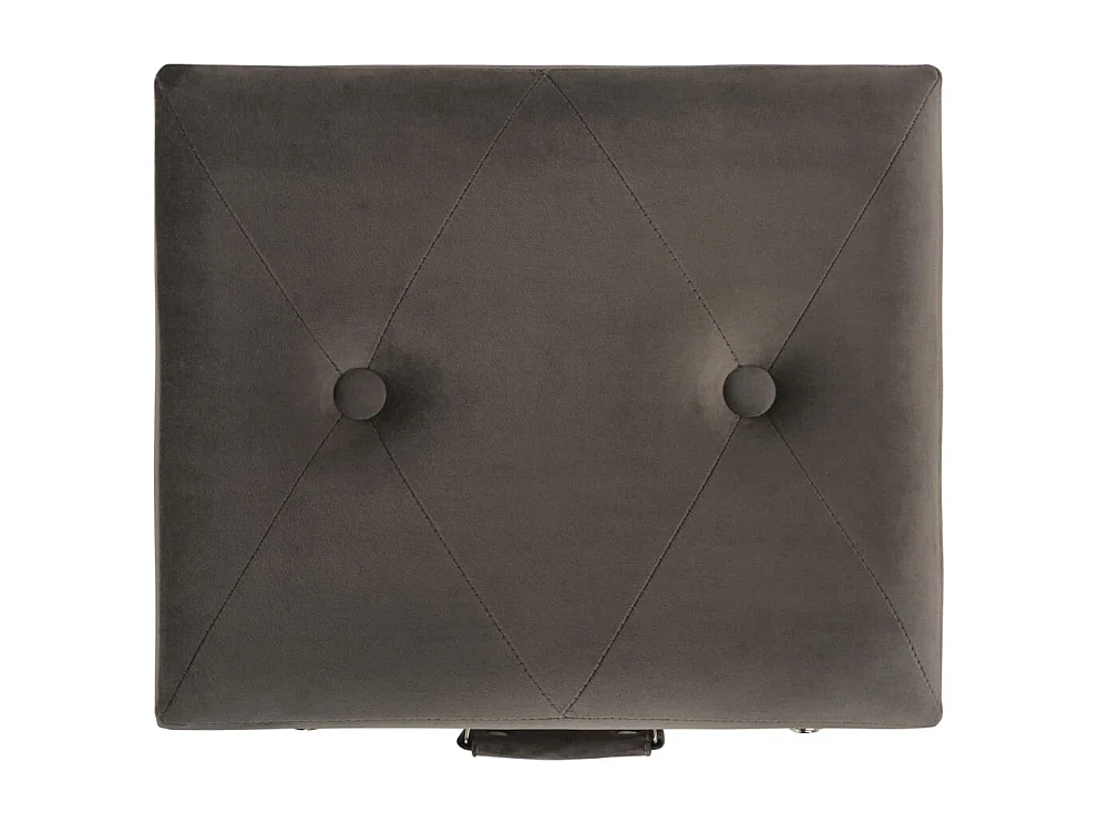 Hocker mit Stauraum 40 cm Grau Samt