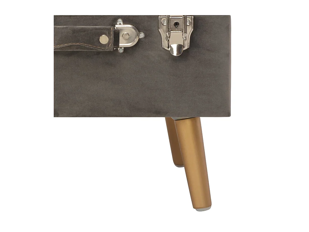 Opbergkruk 40 cm fluweel grijs