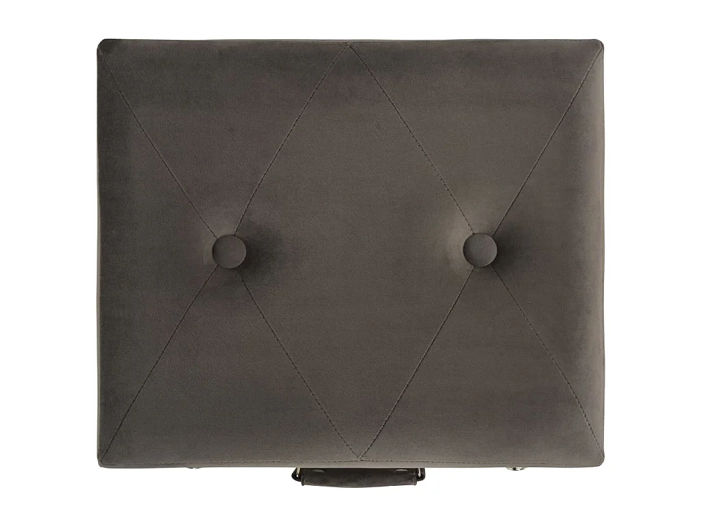 Banco de arrumação 40 cm veludo cinzento