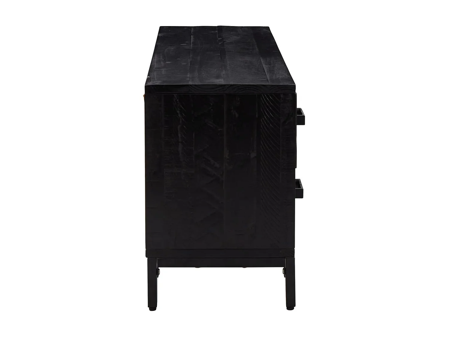 Opberkast 110x30x45 cm massief grenenhout zwart