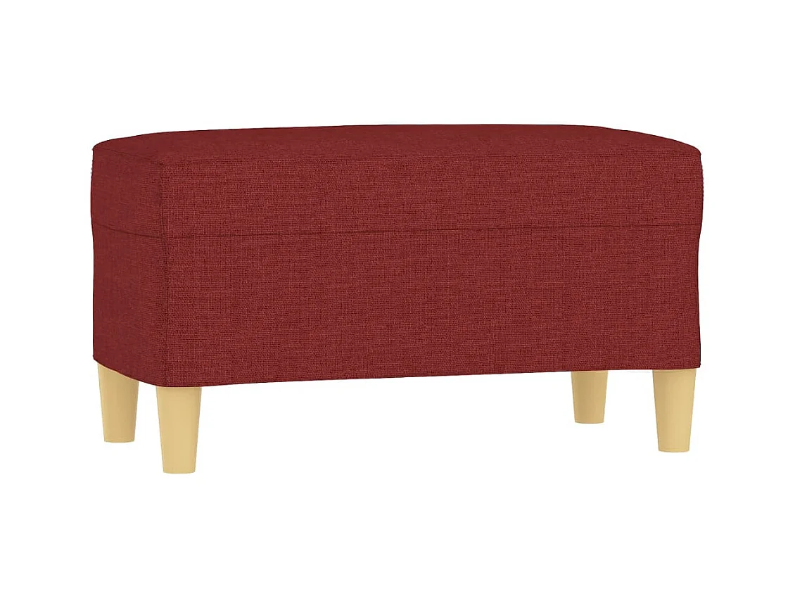 Banc Rouge bordeaux 70x35x41 cm Tissu