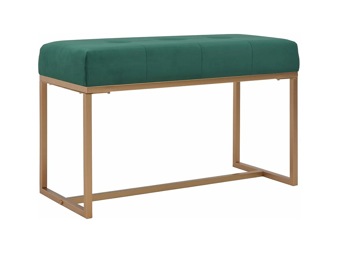 Banc 80 cm Vert Velours