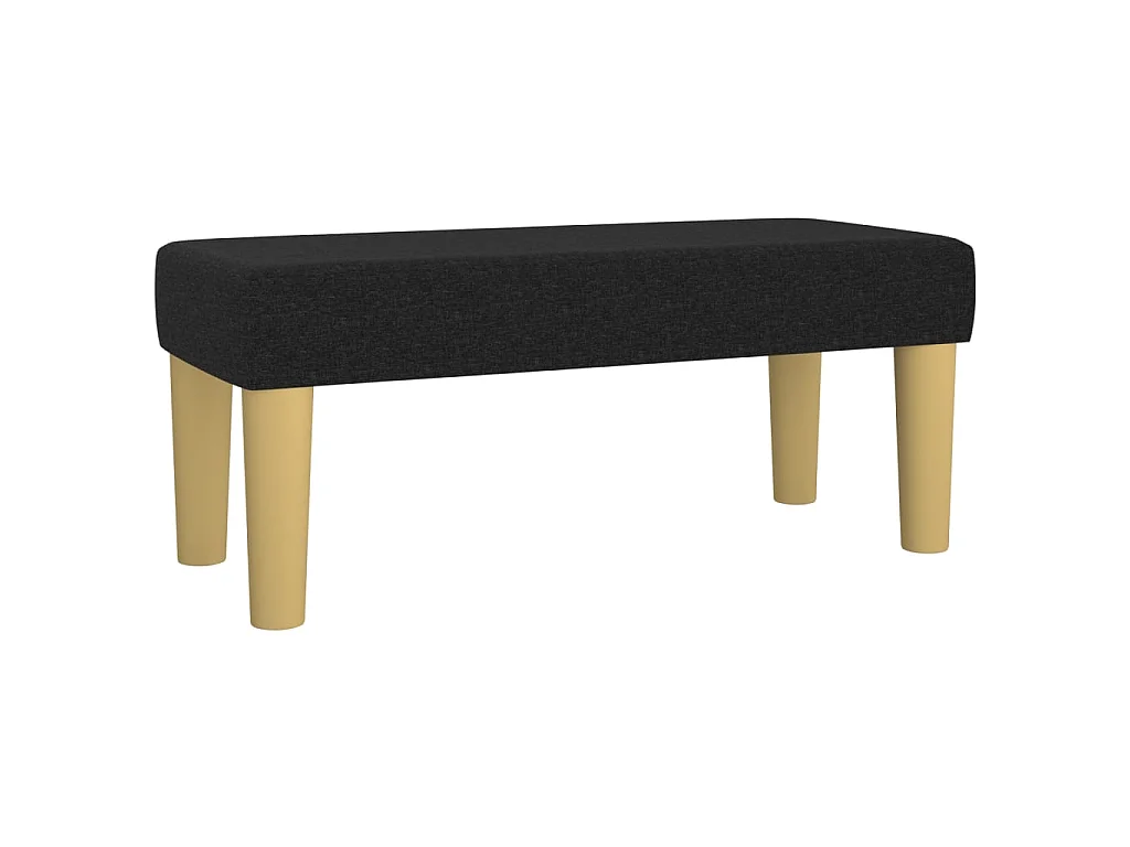 Bankje 70x30x30 cm stof zwart