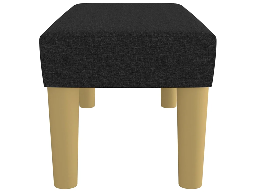 Bankje 70x30x30 cm stof zwart