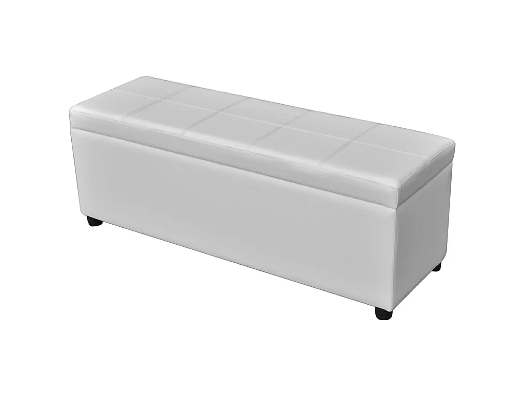 Banc long de rangement Bois Blanc