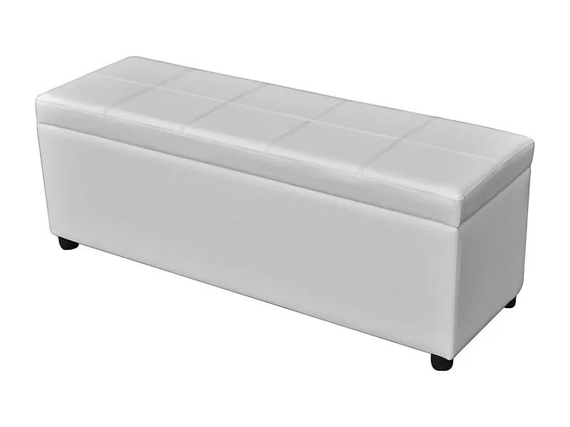 Banc long de rangement Bois Blanc