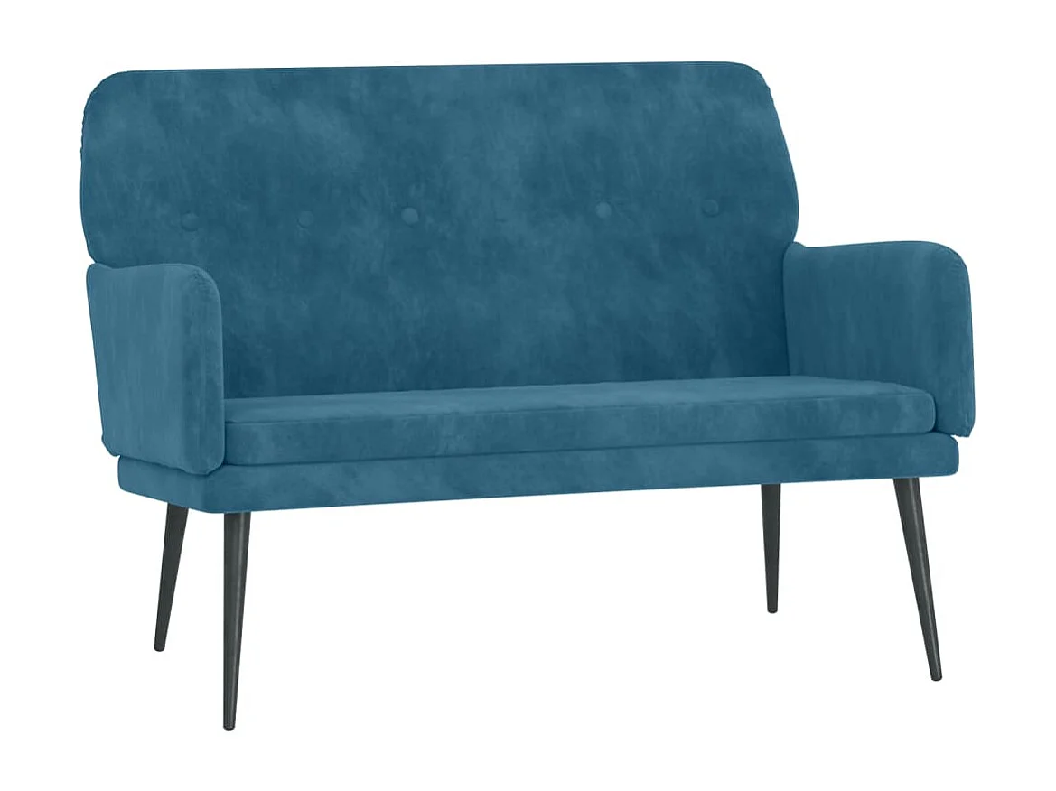 Panca Blu 108x79x79 cm in Velluto