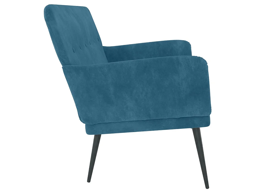 Bankje 108x79x79 cm fluweel blauw