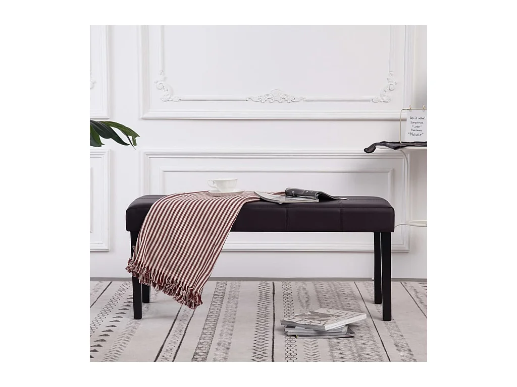 Panca 106 cm Marrone in Similpelle